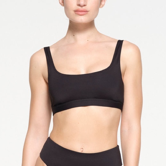 NWT Skims Recycled Swim Tank Bikini Top Onyx S - Picture 5 of 5